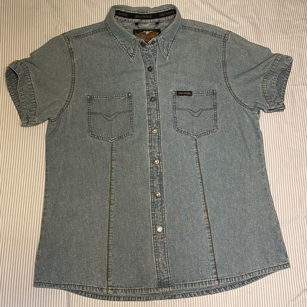 Harley-Davidson Ladies Snap Button Jean Jacket